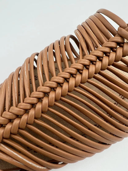 BRAIDED MULE IN HAVANE-Slippers-CORINA- Pointure.AE