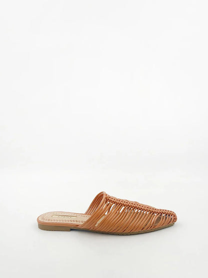 BRAIDED MULE IN HAVANE-Slippers-CORINA- Pointure.AE