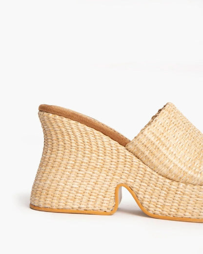 BRAIDED SANDAL IN BEIGE-Sandals-CORINA- Pointure.AE