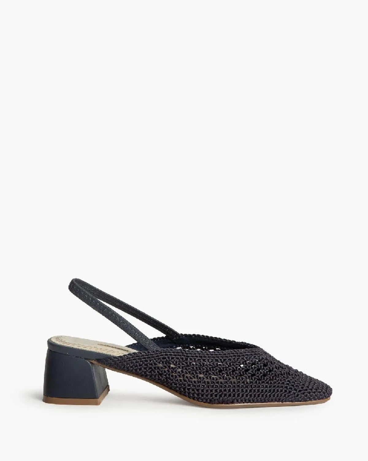 BRAIDED SLING-BACK IN DARK BLUE-Sling Backs-CORINA- Pointure.AE