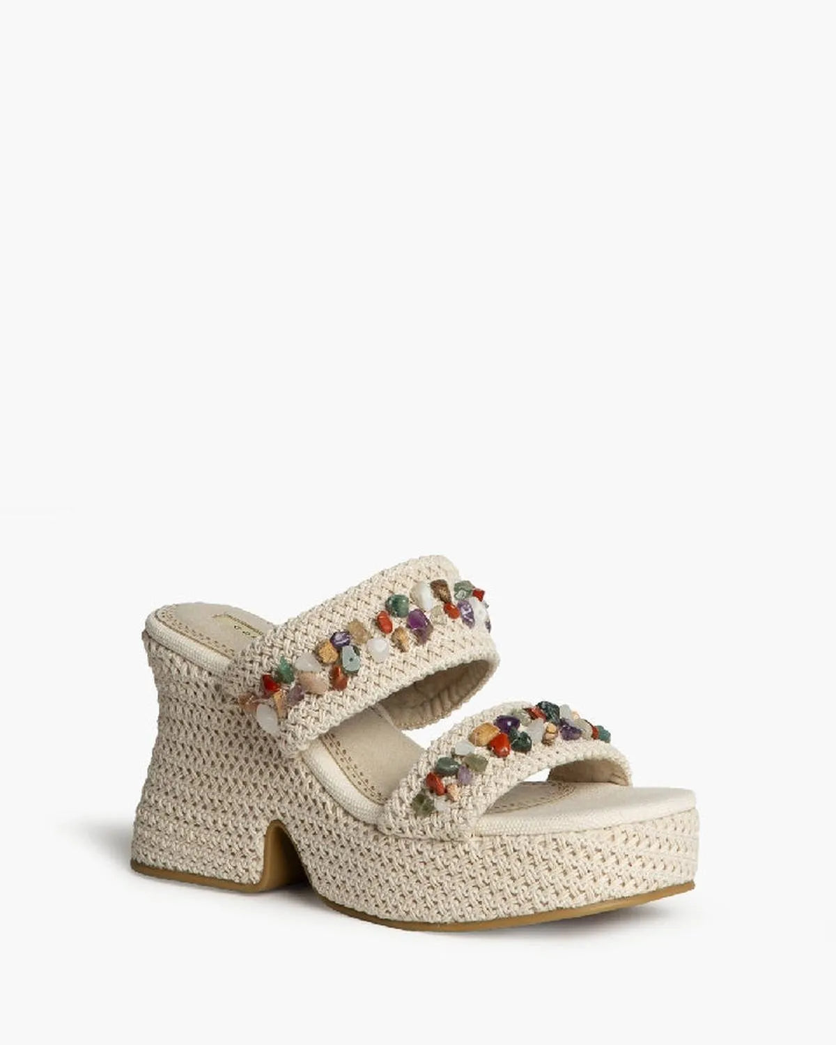 BRAIDED WEDGE IN BEIGE-Wedges-CORINA- Pointure.AE