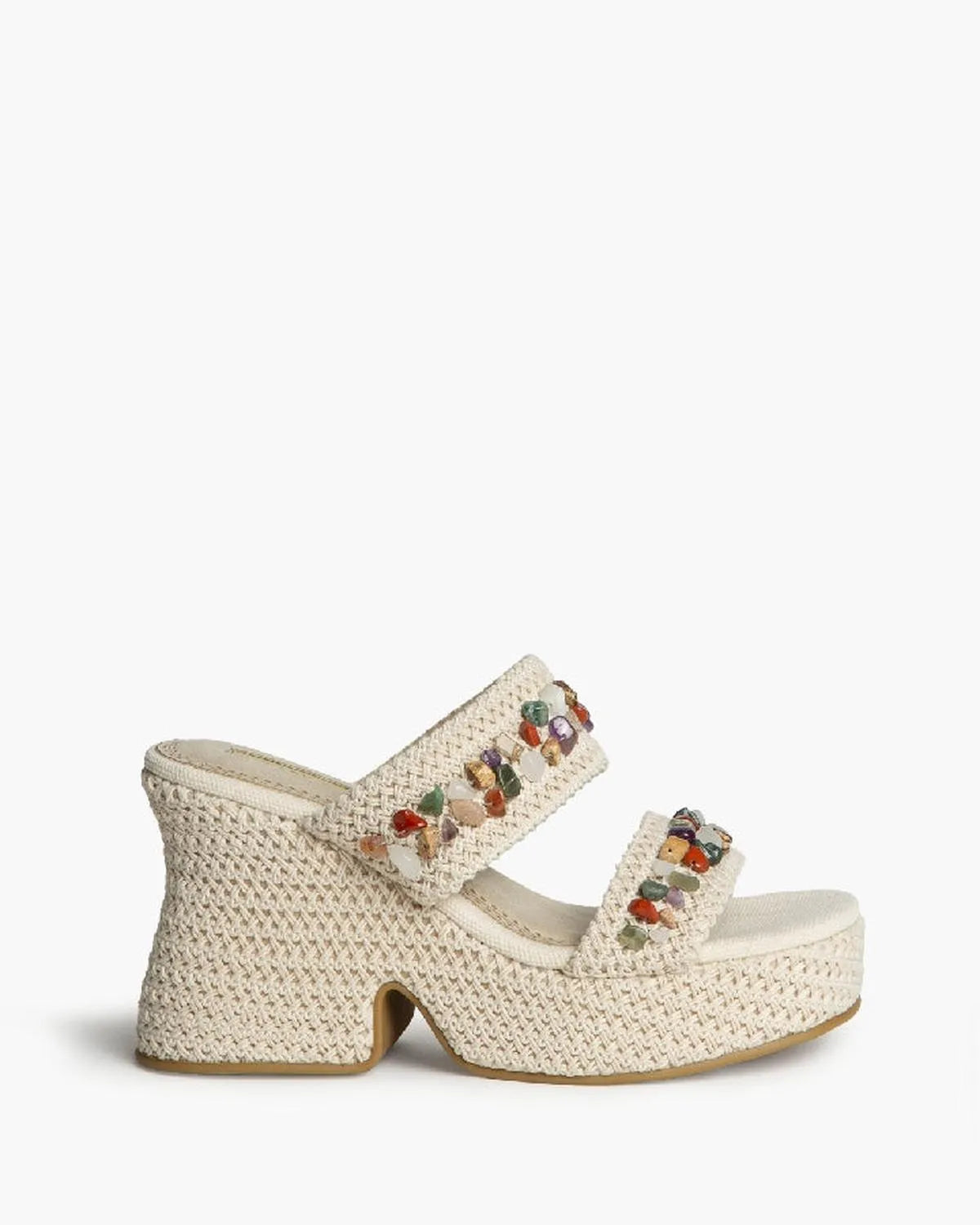 BRAIDED WEDGE IN BEIGE-Wedges-CORINA- Pointure.AE