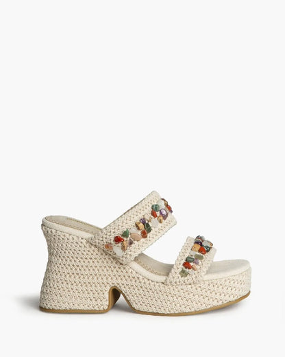 BRAIDED WEDGE IN BEIGE-Wedges-CORINA- Pointure.AE