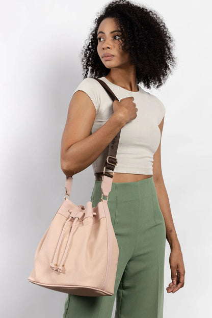 BUCKET BAG IN POWDER-Bucket Bags-MARIE CLAIRE- Pointure.AE