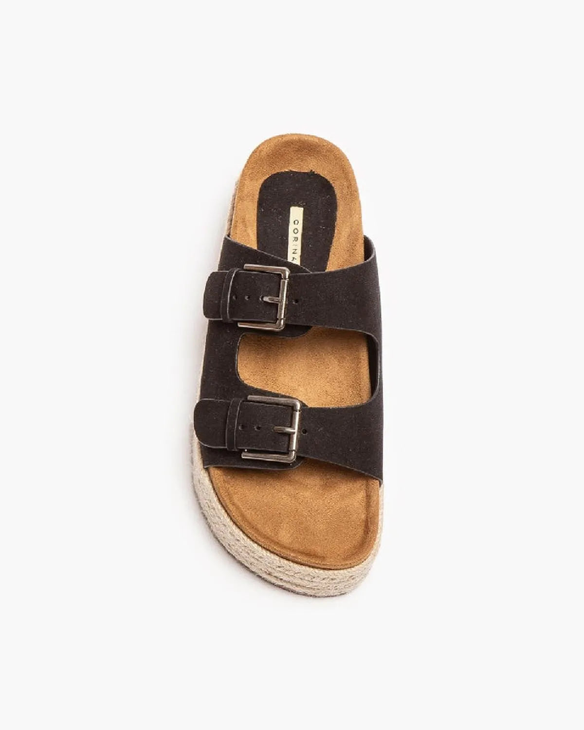 BUCKLED WEDGE MULE IN BLACK-Wedges-CORINA- Pointure.AE