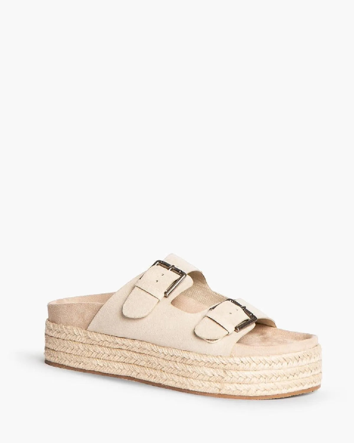 BUCKLED WEDGE MULE IN NATURAL-Wedges-CORINA- Pointure.AE