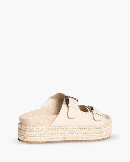 BUCKLED WEDGE MULE IN NATURAL-Wedges-CORINA- Pointure.AE