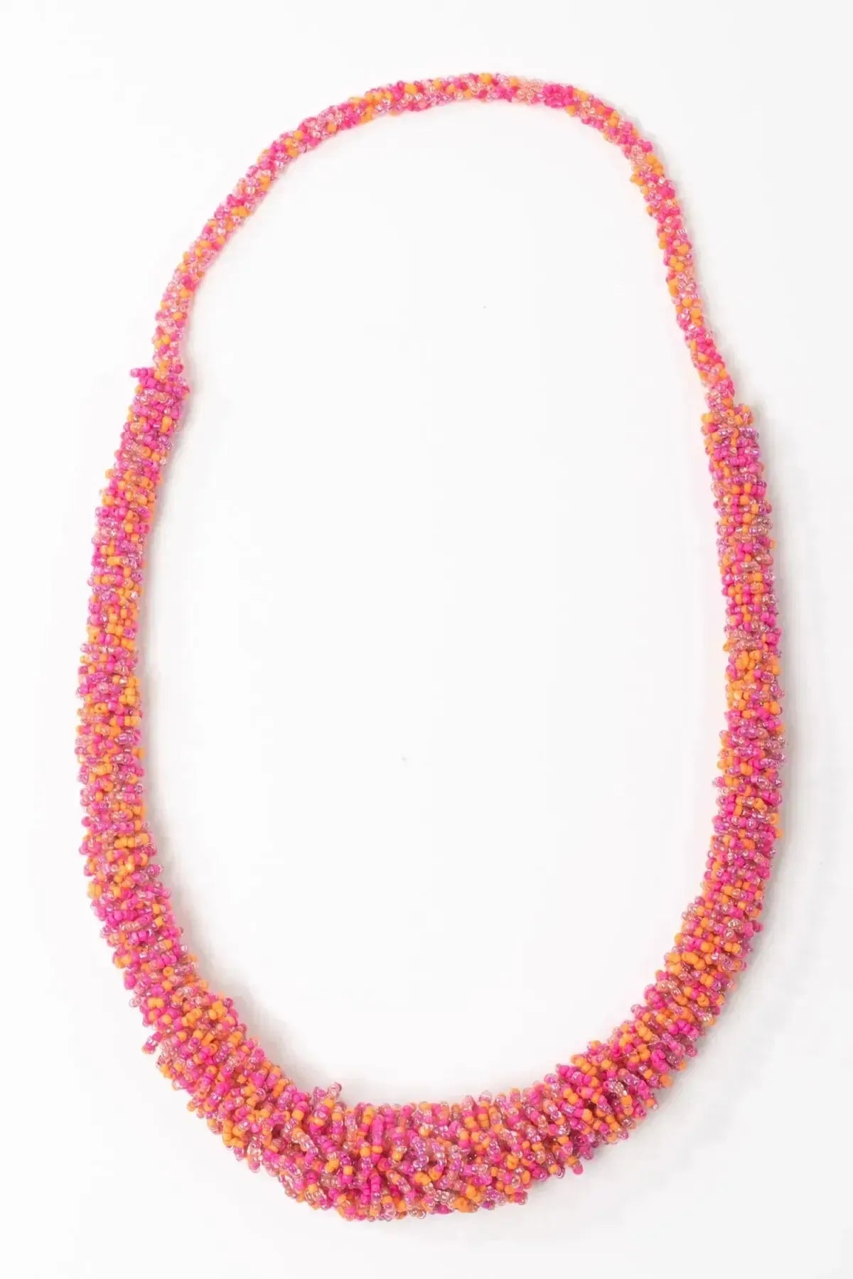 CHOKER NECKLACE IN ORANGE & FUXIA