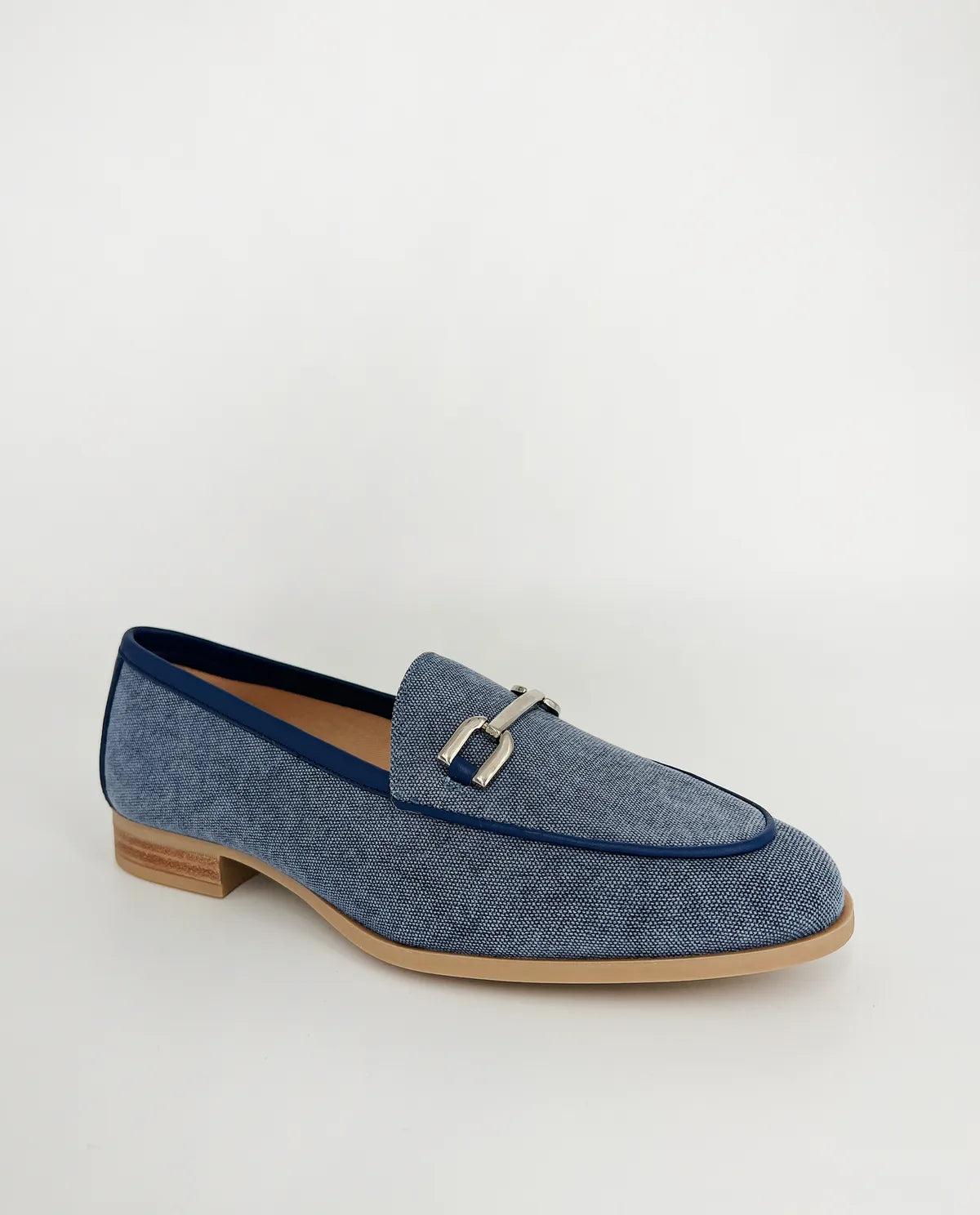 CLASSIC LOAFER IN DENIM LINEN-Loafers-UNISA- Pointure.AE
