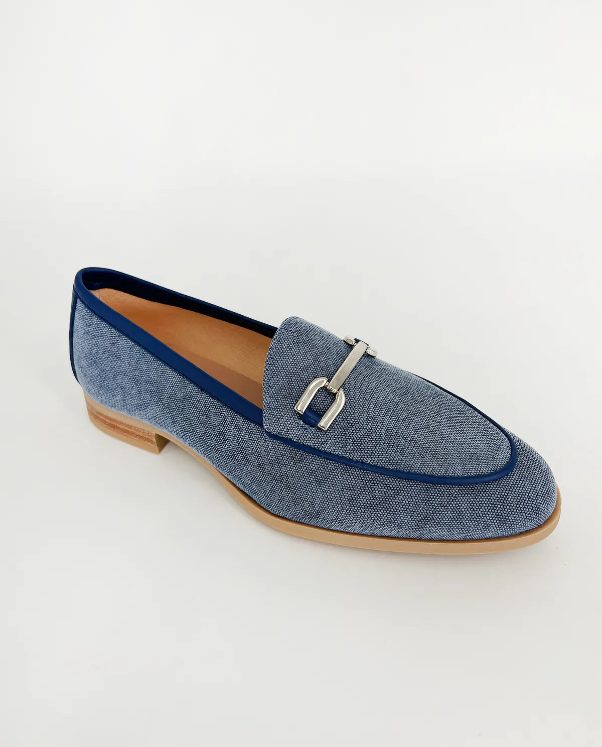 CLASSIC LOAFER IN DENIM LINEN-Loafers-UNISA- Pointure.AE