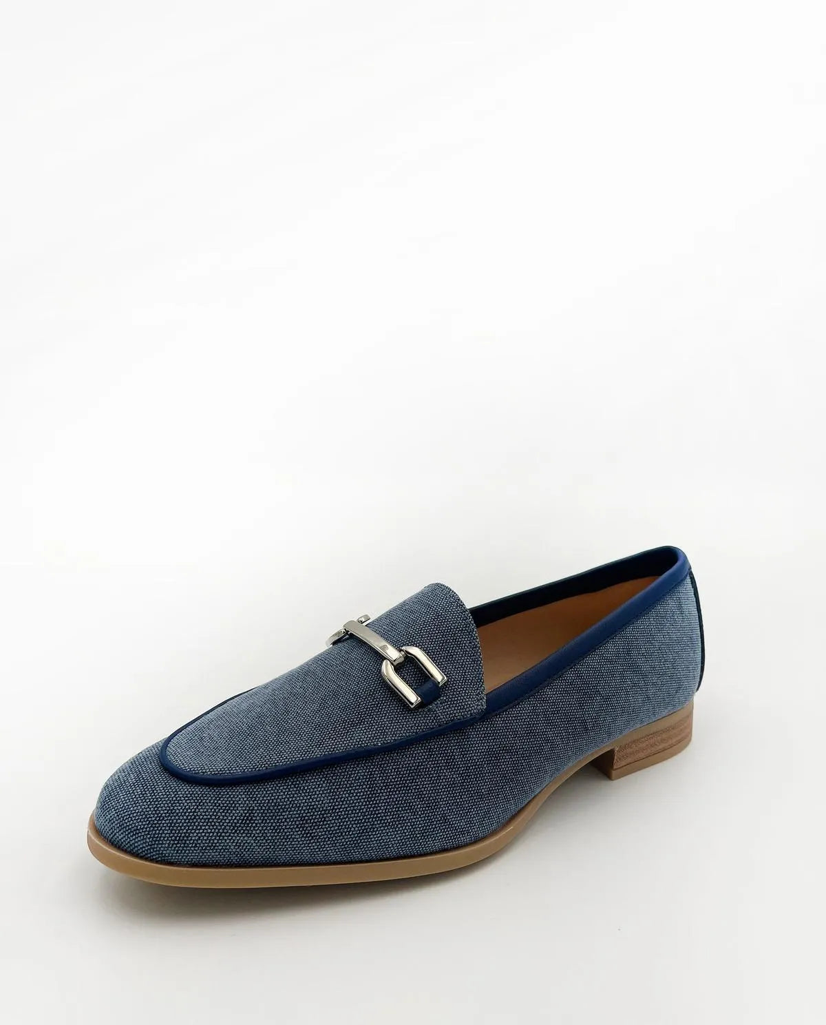 CLASSIC LOAFER IN DENIM LINEN-Loafers-UNISA- Pointure.AE