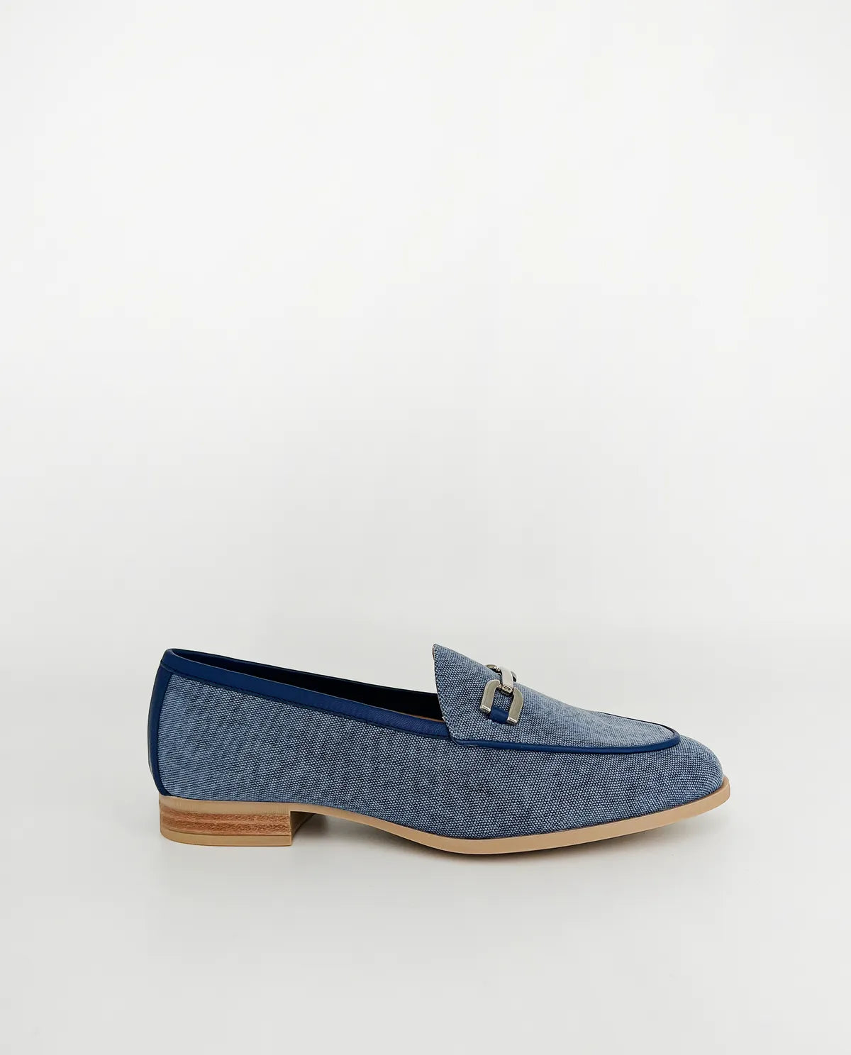 CLASSIC LOAFER IN DENIM LINEN-Loafers-UNISA- Pointure.AE