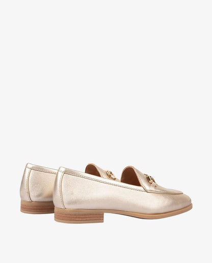 CLASSIC LOAFER IN METALLIC LEATHER-Loafers-UNISA- Pointure.AE