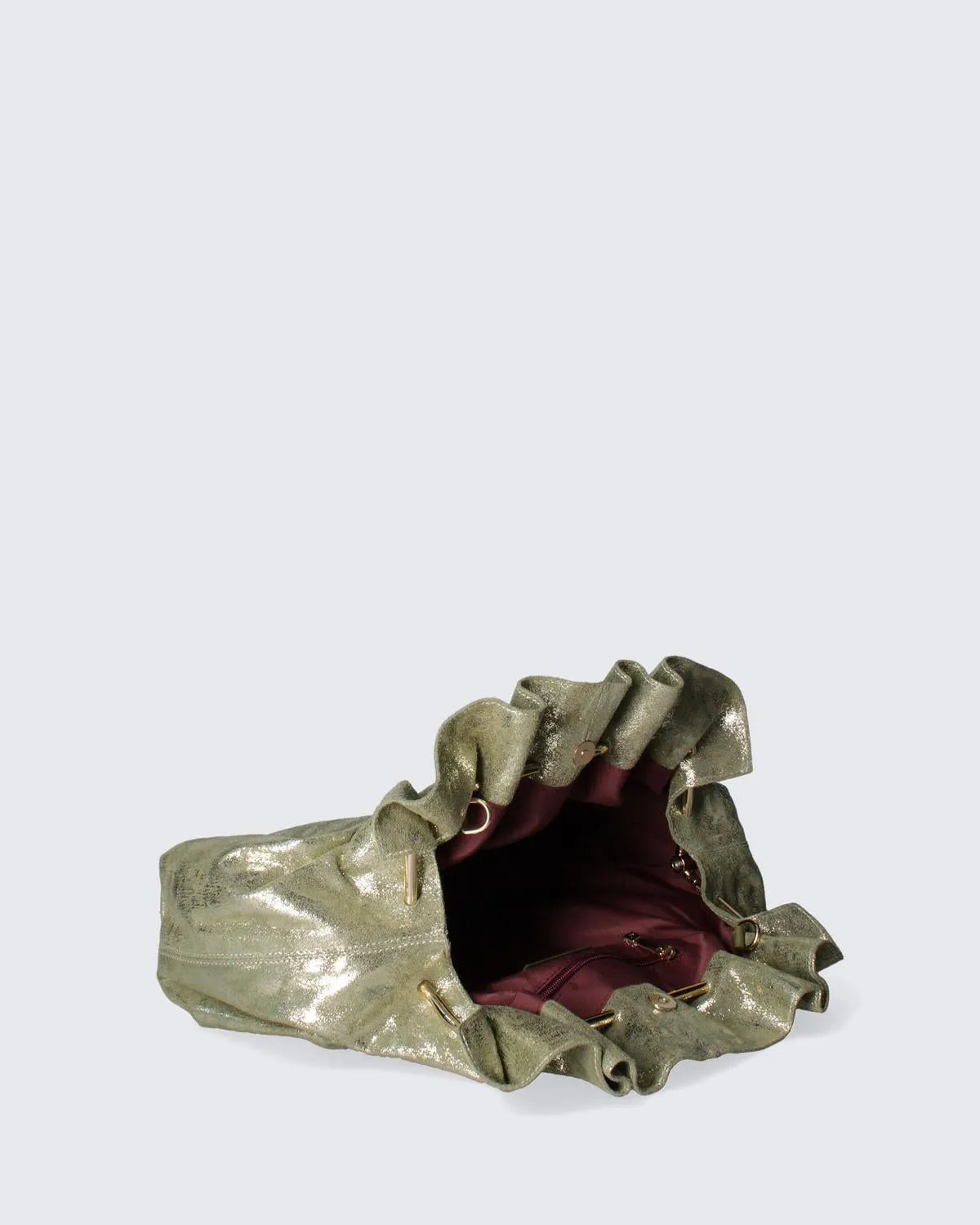 CLUTCH BAG IN METALLIC GREEN-Clutches-MY BEST BAG- Pointure.AE