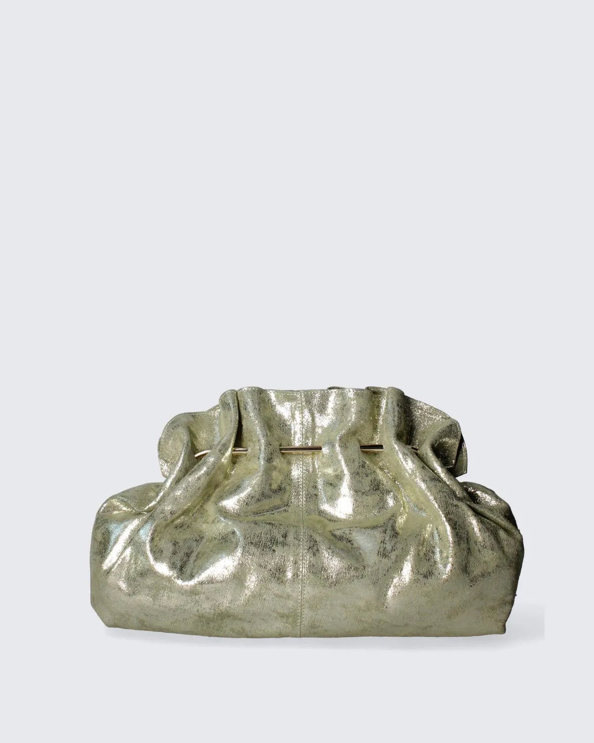 CLUTCH BAG IN METALLIC GREEN-Clutches-MY BEST BAG- Pointure.AE