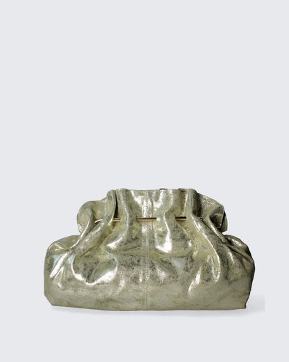 CLUTCH BAG IN METALLIC GREEN-Clutches-MY BEST BAG- Pointure.AE