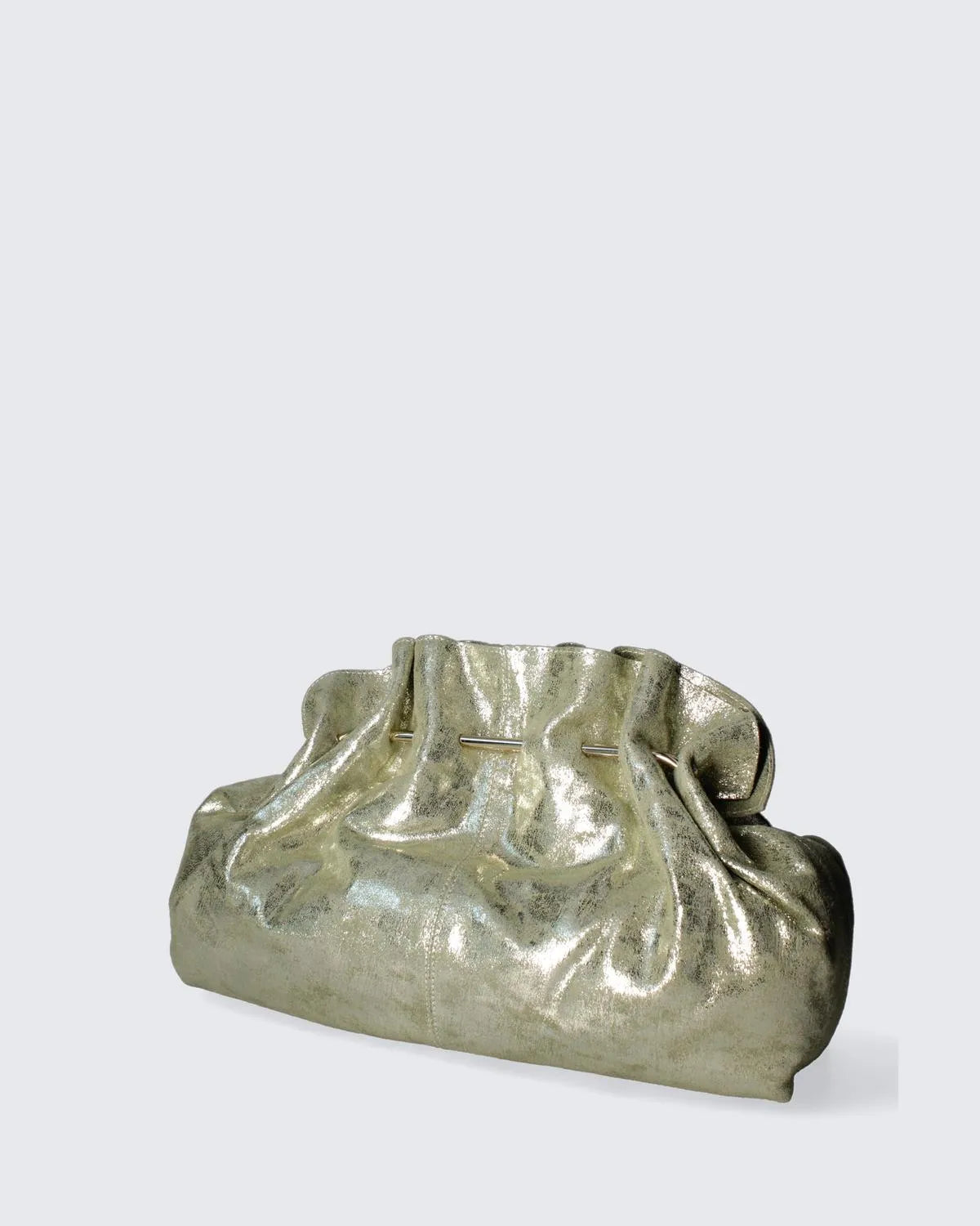 CLUTCH BAG IN METALLIC GREEN-Clutches-MY BEST BAG- Pointure.AE