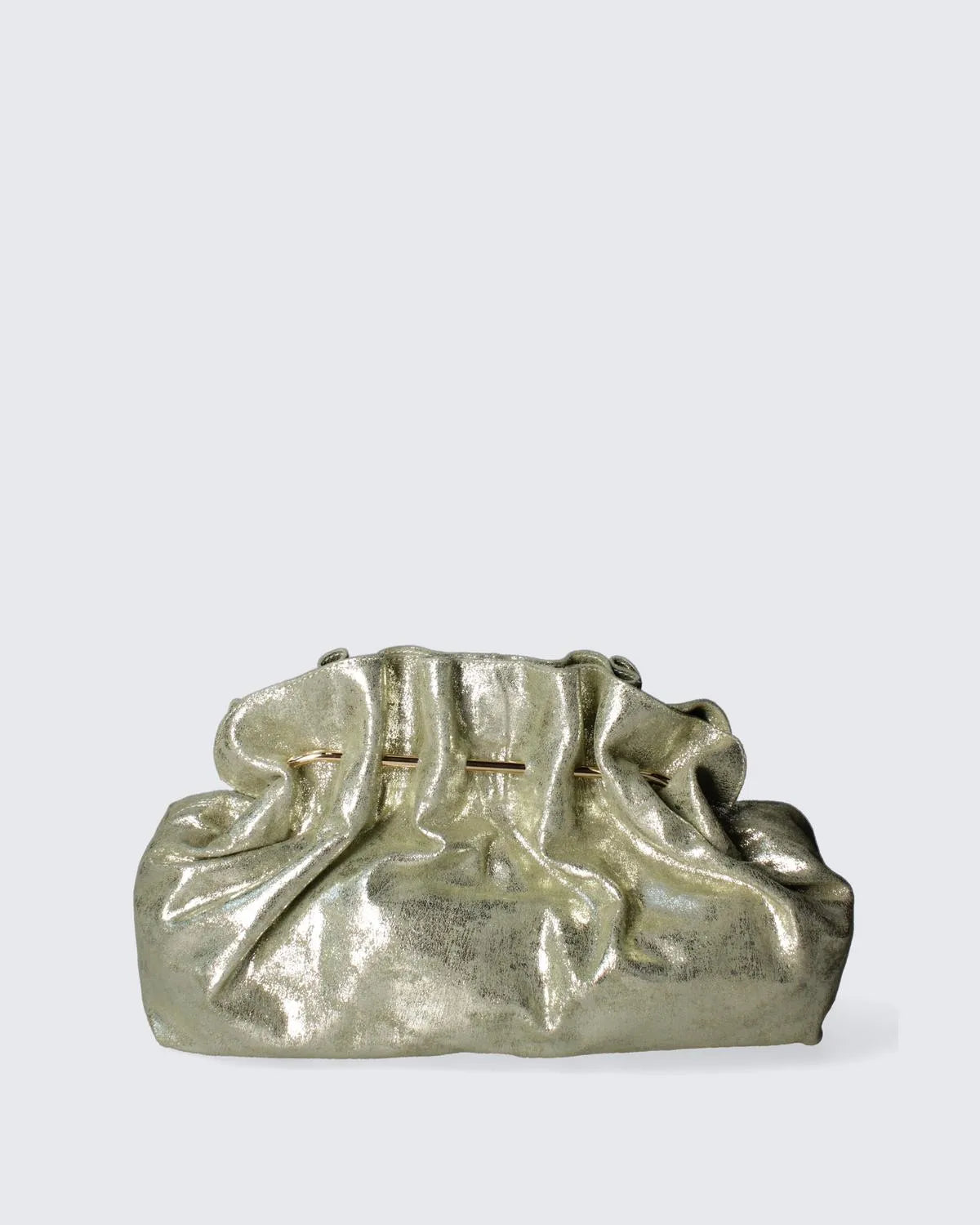 CLUTCH BAG IN METALLIC GREEN-Clutches-MY BEST BAG- Pointure.AE