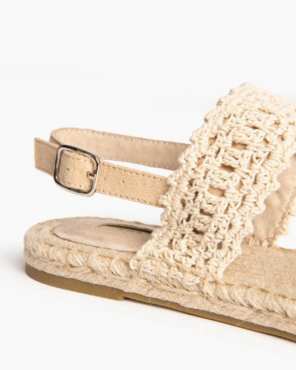 CROCHET FLAT SANDALS-Flats-CORINA- Pointure.AE