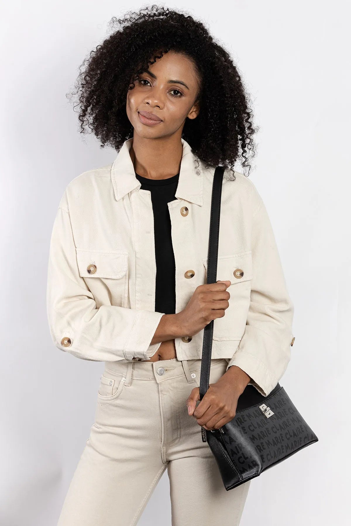 CROSSBODY BAG IN BLACK-Cross-Body Bags-MARIE CLAIRE- Pointure.AE