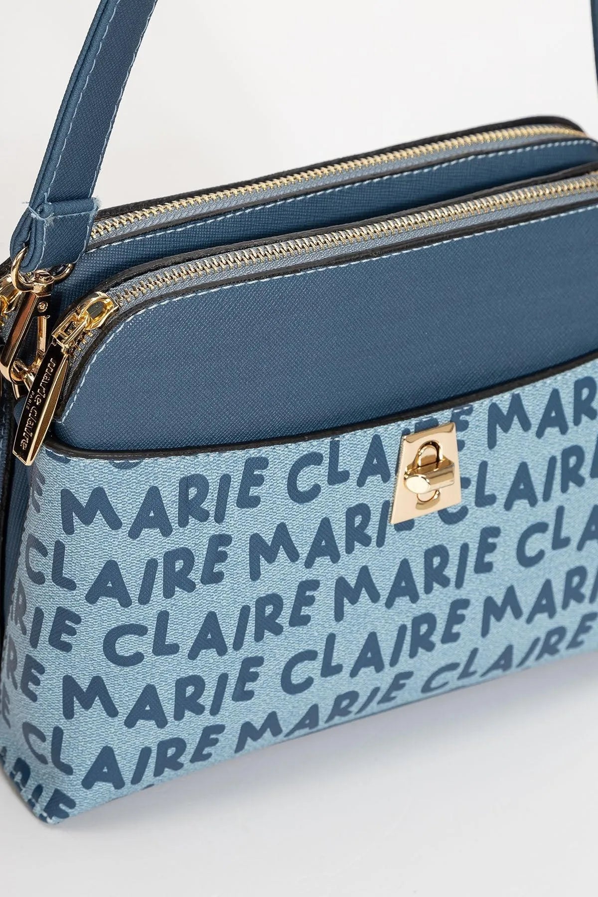 CROSSBODY BAG IN DENIM-Cross-Body Bags-MARIE CLAIRE- Pointure.AE