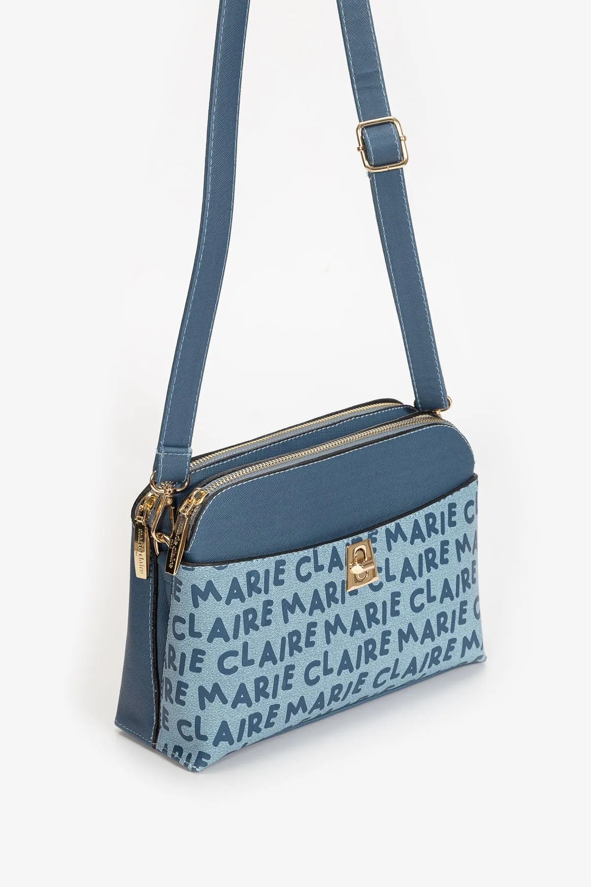 CROSSBODY BAG IN DENIM-Cross-Body Bags-MARIE CLAIRE- Pointure.AE
