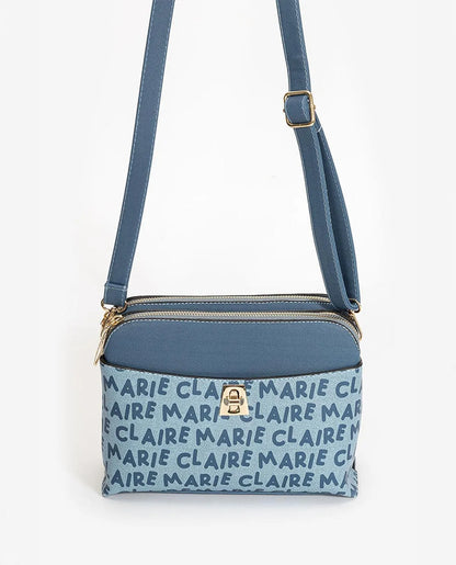 CROSSBODY BAG IN DENIM-Cross-Body Bags-MARIE CLAIRE- Pointure.AE