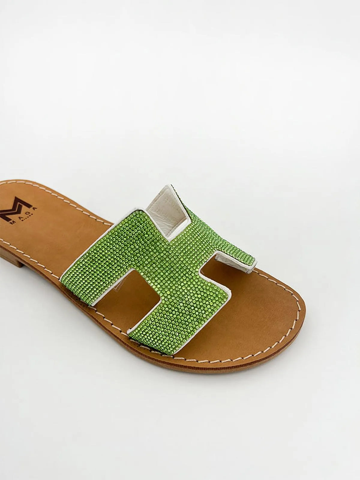 CRYSTAL EMBELISHED SLIPPER-Slippers-MAGA MILANO- Pointure.AE