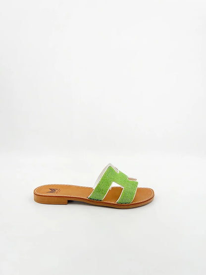 CRYSTAL EMBELISHED SLIPPER-Slippers-MAGA MILANO- Pointure.AE