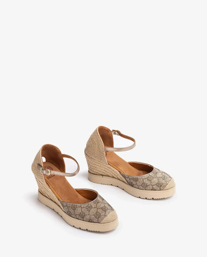 D’ORSAY ESPADRILLE IN MONOGRAM BRONZE-Espadrilles-UNISA- Pointure.AE