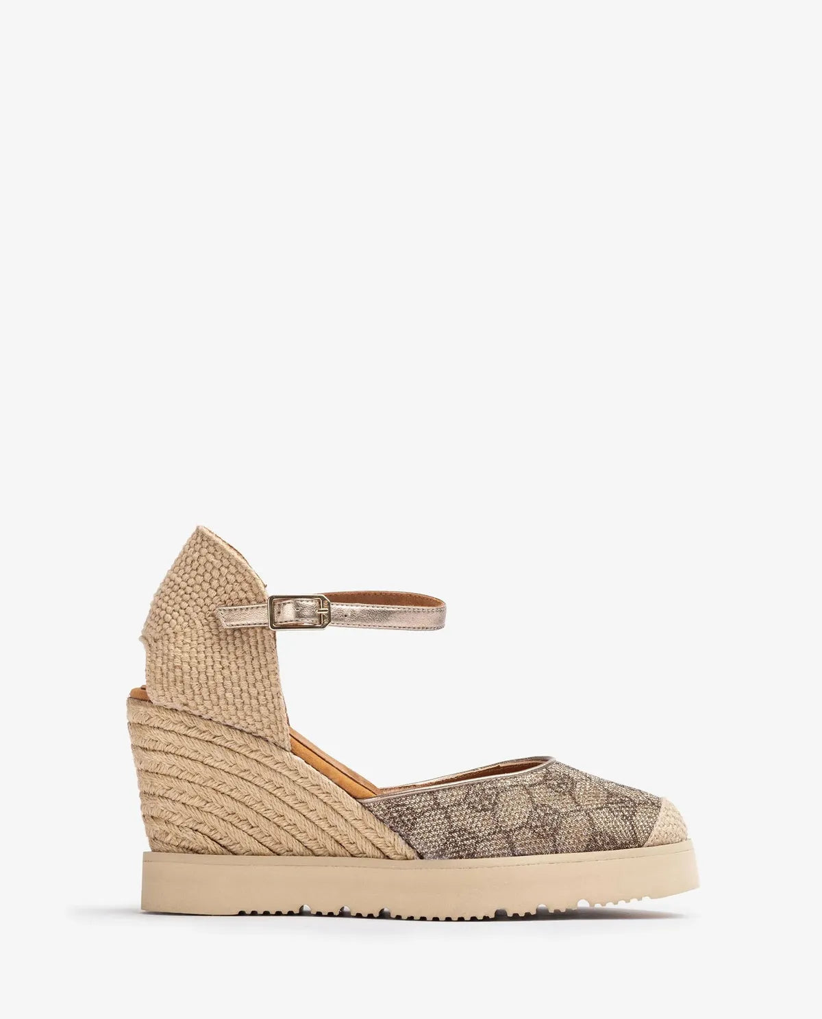 D’ORSAY ESPADRILLE IN MONOGRAM BRONZE-Espadrilles-UNISA- Pointure.AE