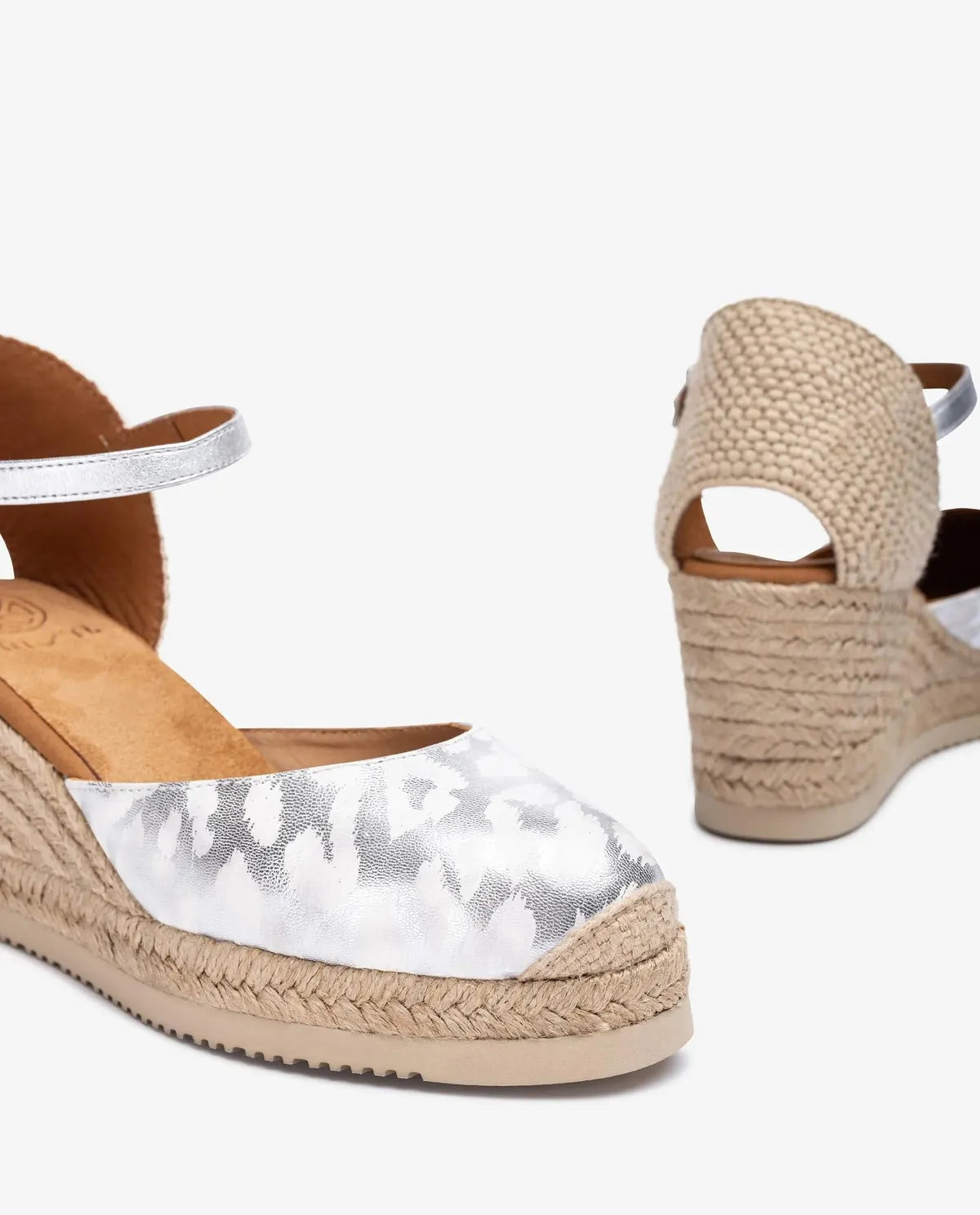 D'ORSAY ESPADRILLE MADE IN PRINTED LEATHER-Espadrilles-UNISA- Pointure.AE