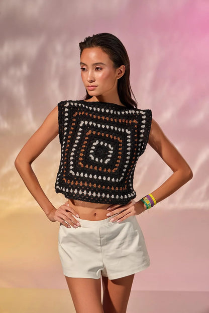 EARTH SQUARE TOP-Tops-STEFFY- Pointure.AE