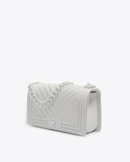 FLAT S IN WHITE-Cross-Body Bags-MARC ELLIS- Pointure.AE