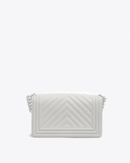 FLAT S IN WHITE-Cross-Body Bags-MARC ELLIS- Pointure.AE