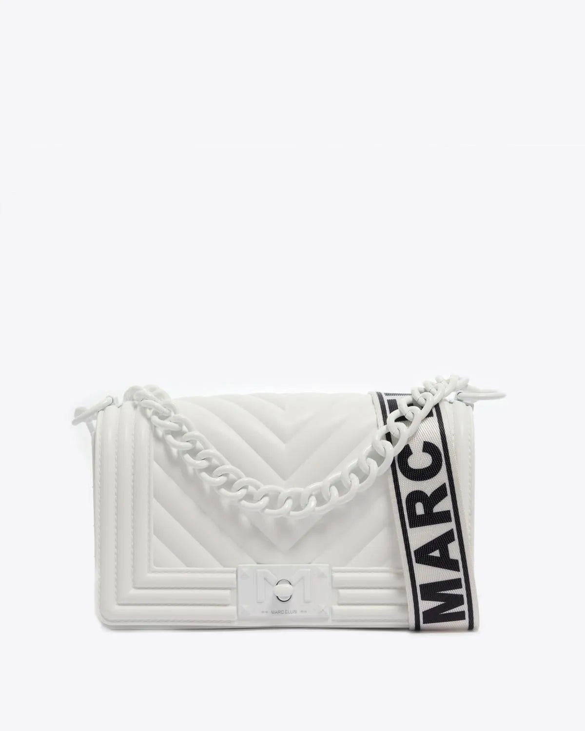 FLAT S IN WHITE-Cross-Body Bags-MARC ELLIS- Pointure.AE