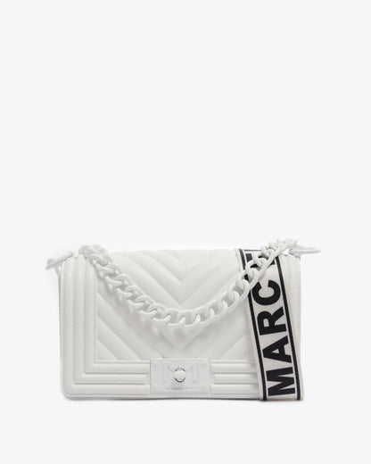 FLAT S IN WHITE-Cross-Body Bags-MARC ELLIS- Pointure.AE