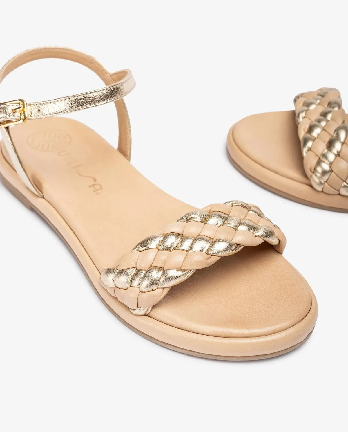 FLAT SANDAL WITH A PLAITED VAMP-Flats-UNISA- Pointure.AE