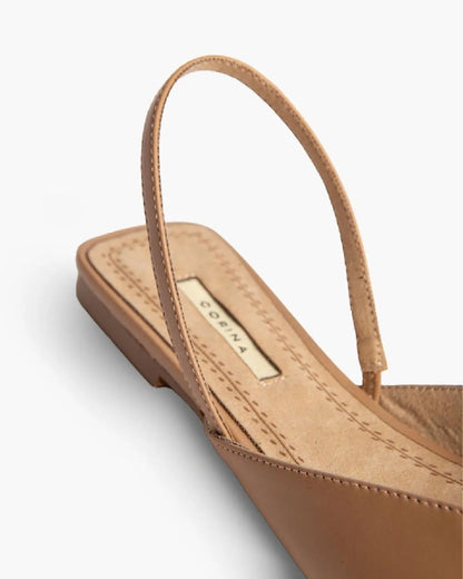 FLAT SLINGBACK WITH METAL DETAIL-Flats-CORINA- Pointure.AE