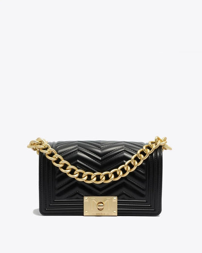FLAT XS MANHATTAN IN BLACK-Cross-Body Bags-MARC ELLIS- Pointure.AE