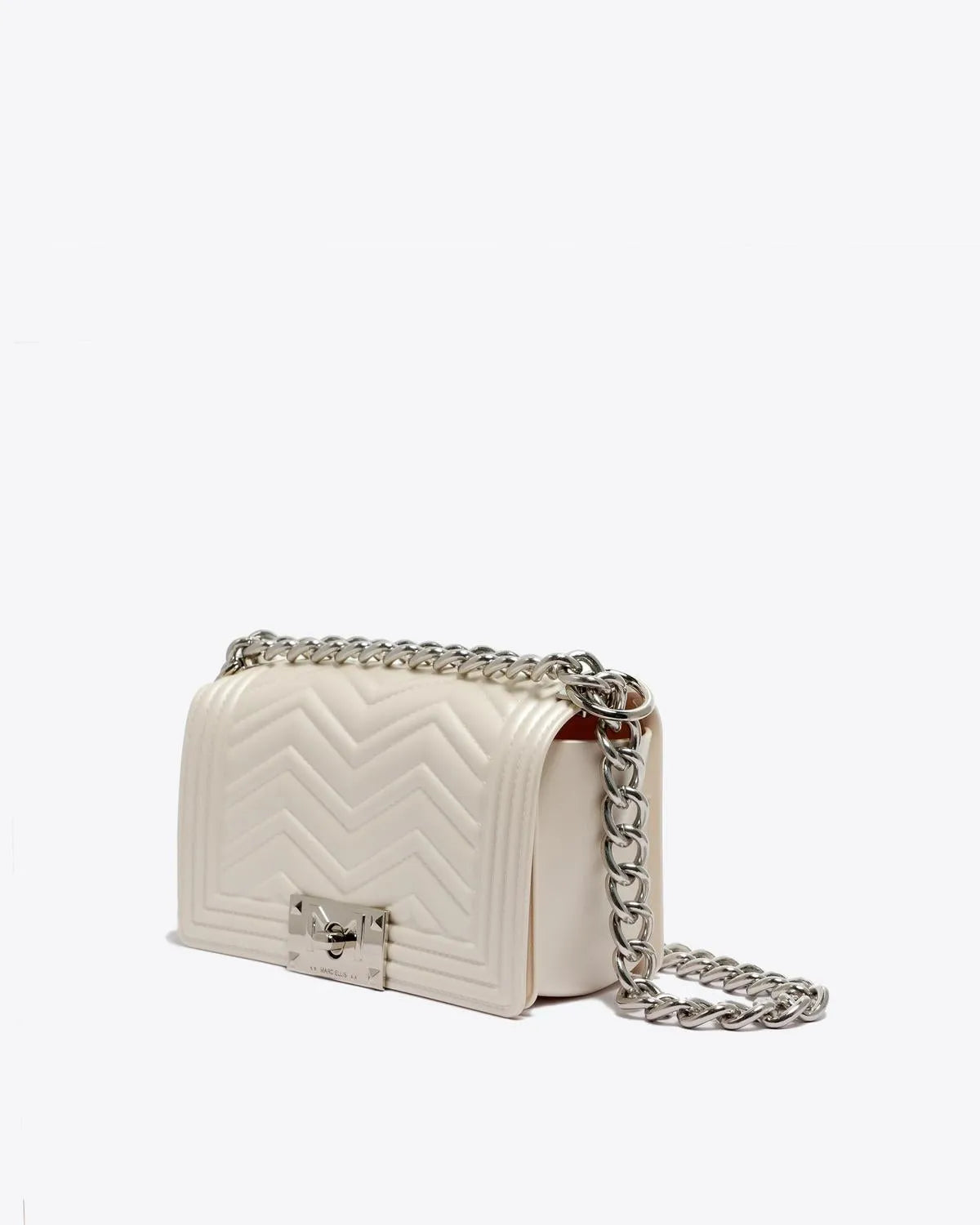 FLAT XS MANHATTAN IN WHITE-Cross-Body Bags-MARC ELLIS- Pointure.AE