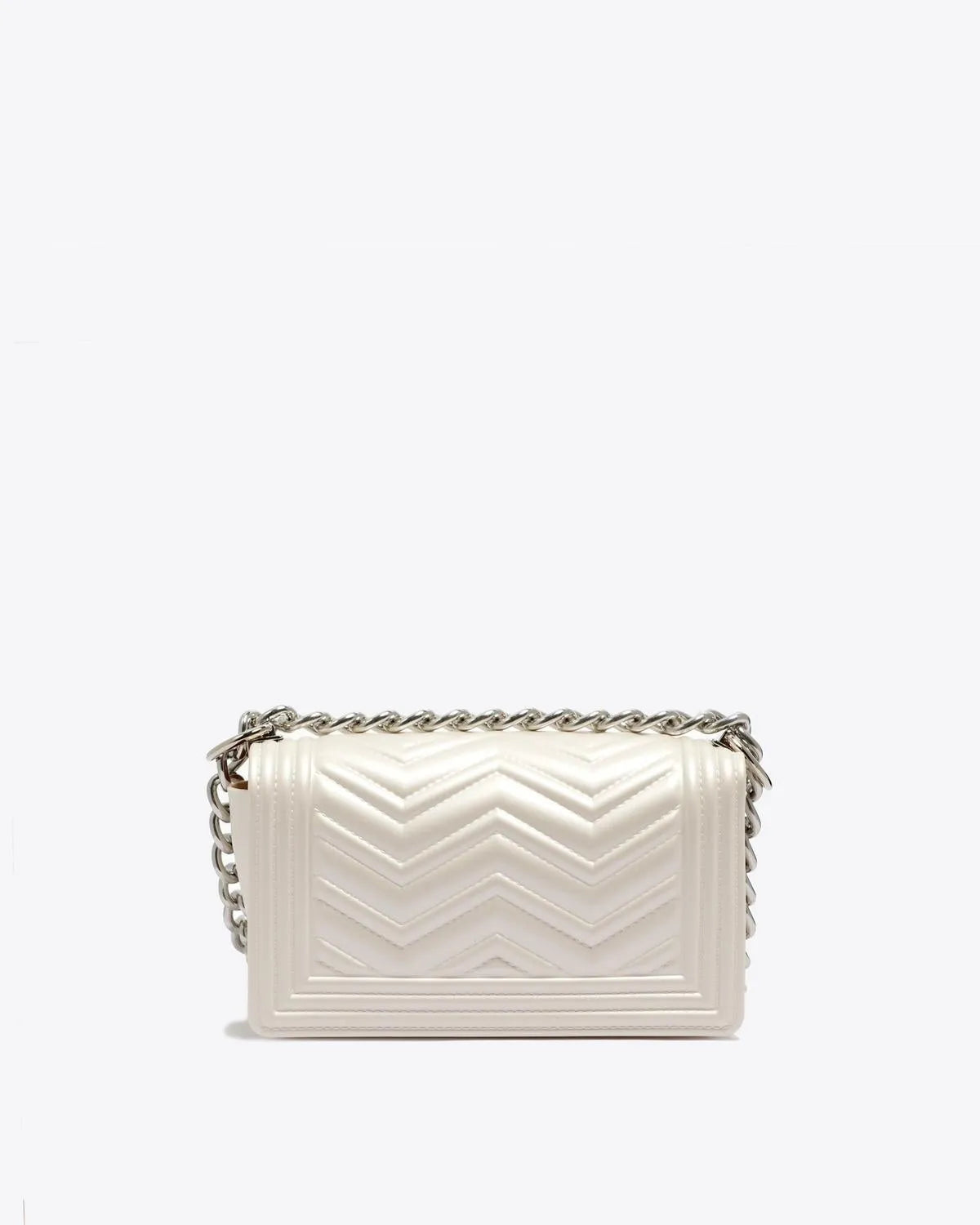FLAT XS MANHATTAN IN WHITE-Cross-Body Bags-MARC ELLIS- Pointure.AE