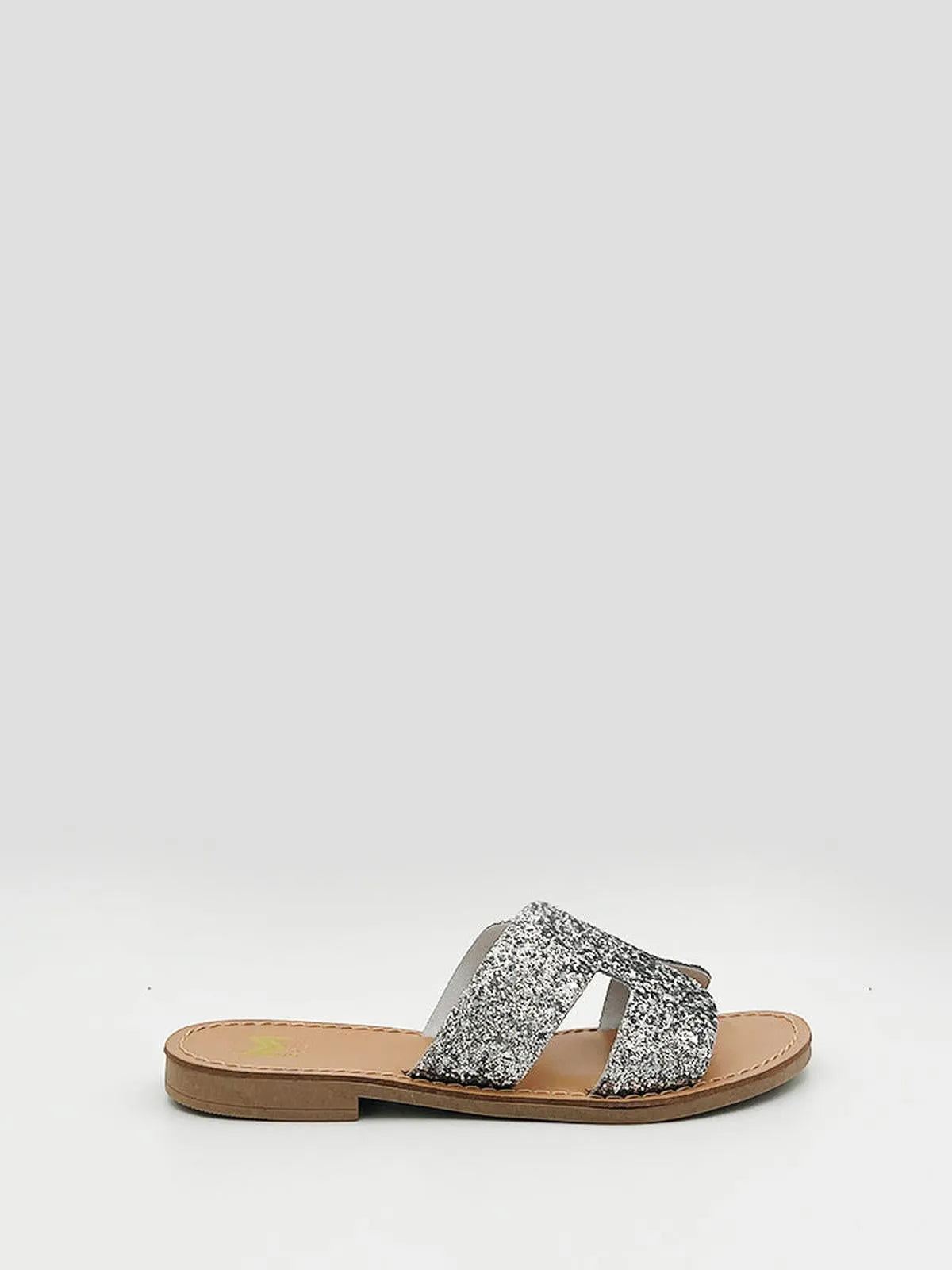 GLITTER WIDE STRAP SLIPPER-Slippers-MAGA MILANO- Pointure.AE
