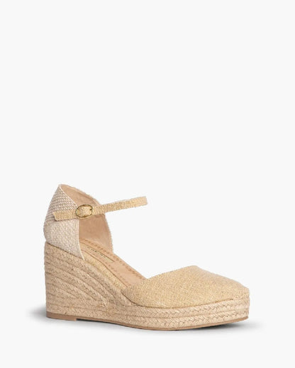 GLITTERED FABRIC WEDGE-Espadrilles-CORINA- Pointure.AE