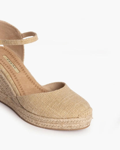GLITTERED FABRIC WEDGE-Espadrilles-CORINA- Pointure.AE