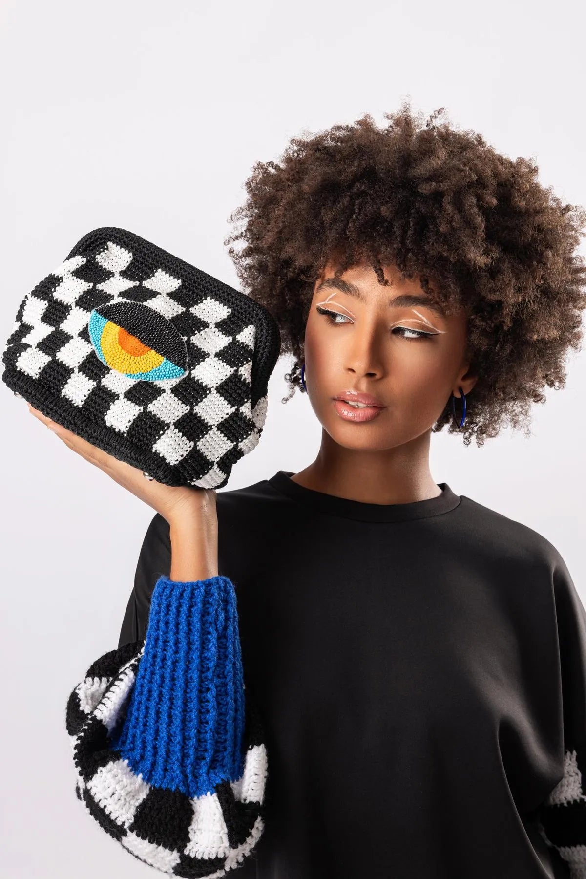 “GOALS” HANDMADE CROCHET BAG-Pouches-STEFFY- Pointure.AE