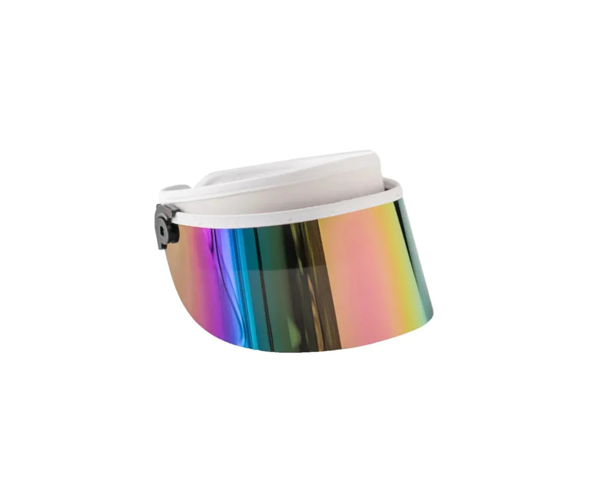 HALF WHITE VISOR IN RAINBOW-Visors-GREY- Pointure.AE