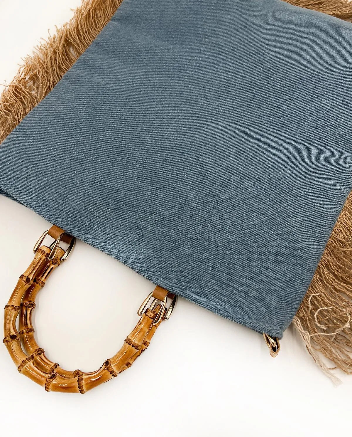 HAND EMBROIDERY DENIM BAG-Top Handle Bags-ALEX MAX- Pointure.AE