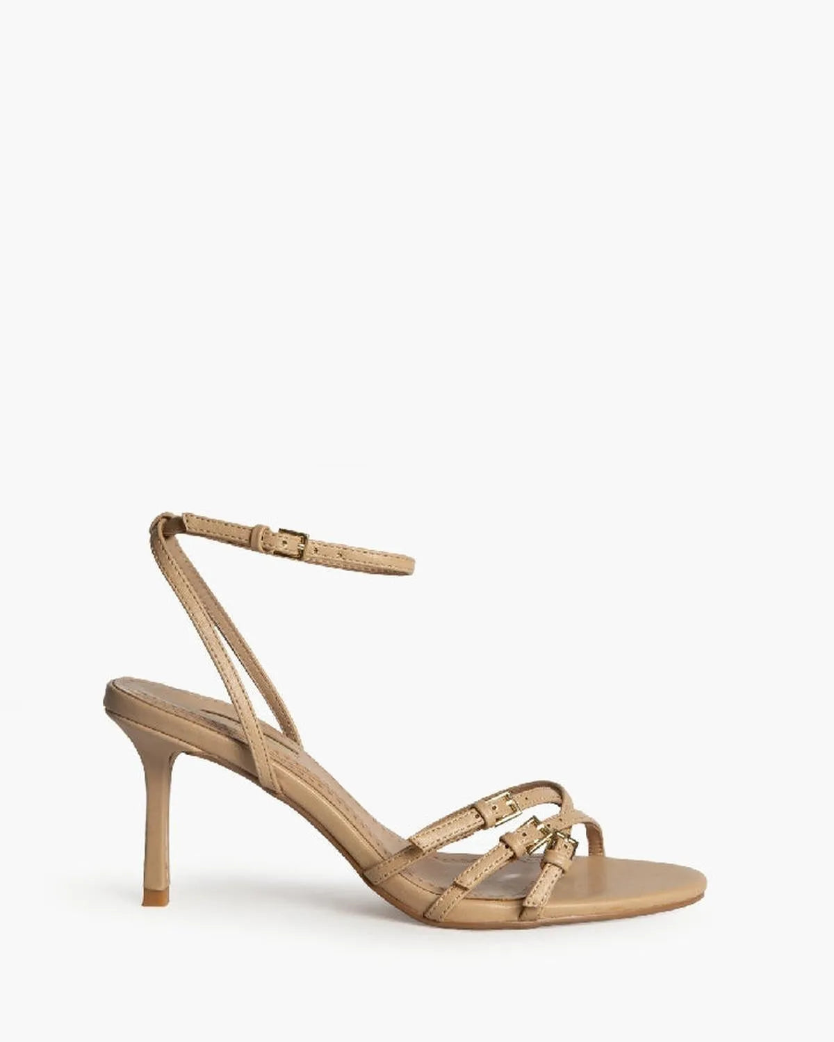 HIGH-HEEL SANDAL IN CAMEL-Sandals-CORINA- Pointure.AE