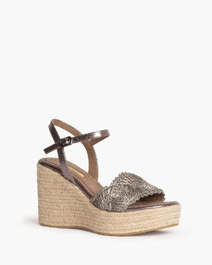 HIGH HEEL SANDAL IN GRAY-Espadrilles-CORINA- Pointure.AE